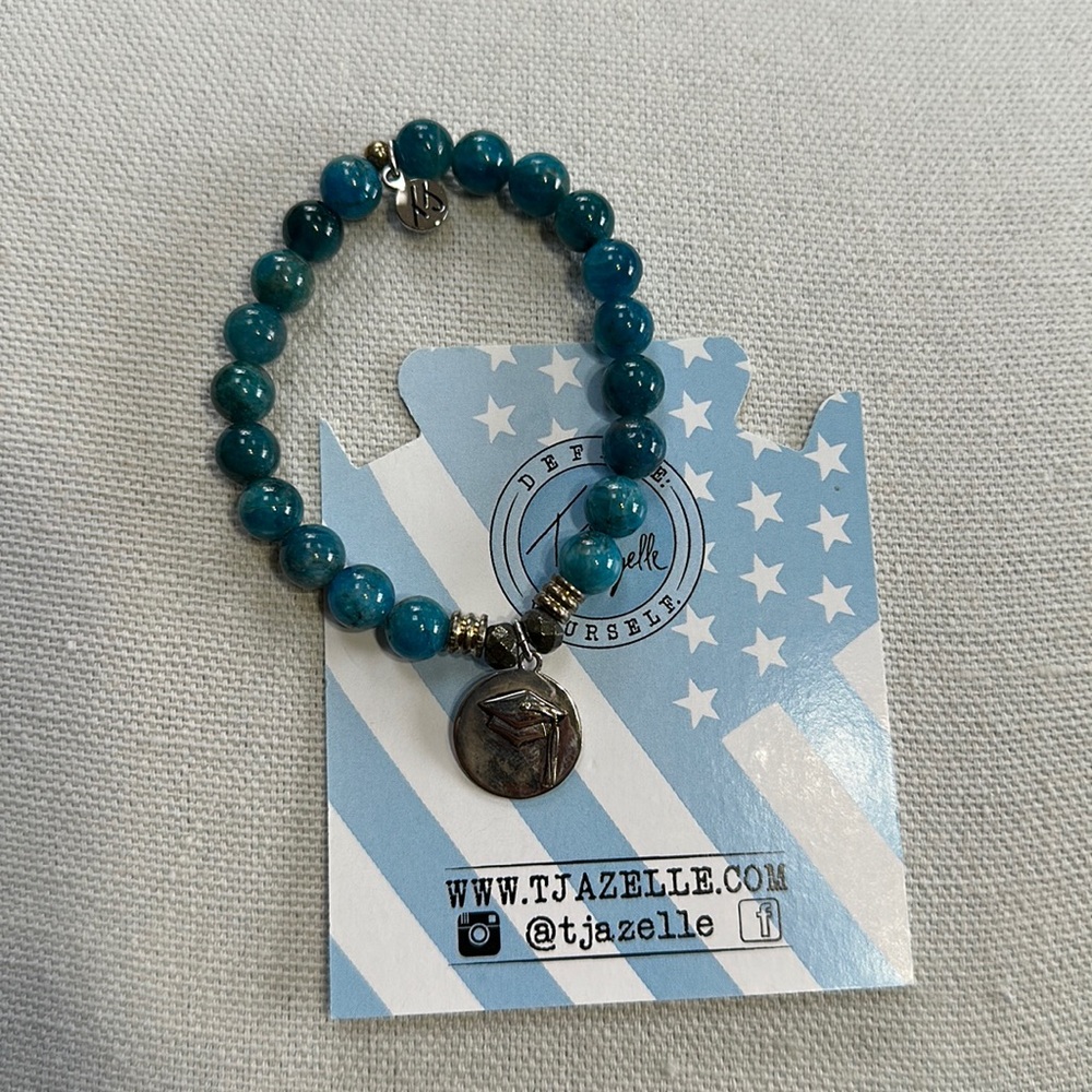 T Jonelle hand made graduate bracelet in turquoise jasper
